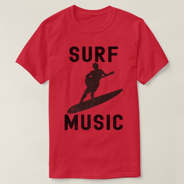 Camiseta Surf Music Guitar Surfing Guitar Player1152 (Frente do Design)