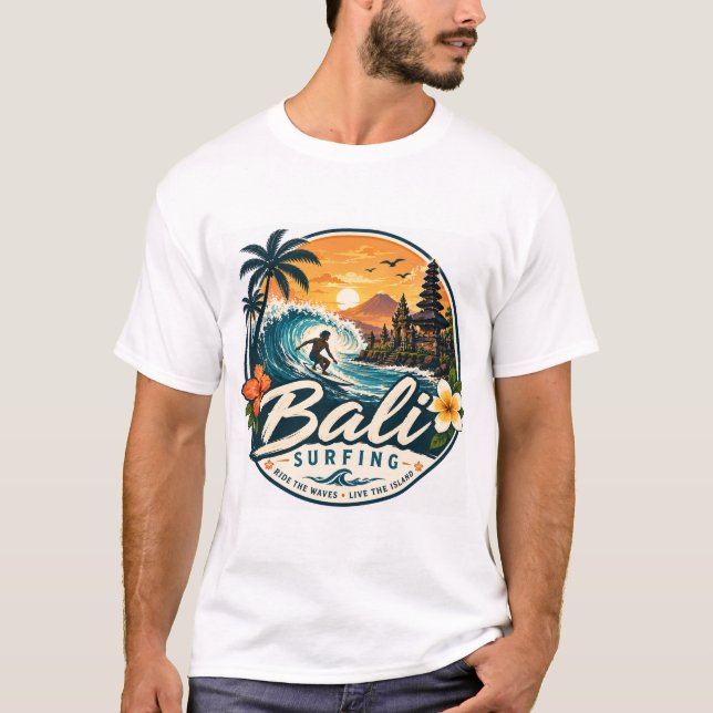 Camiseta Surf no Bali, Indonésia (Frente)