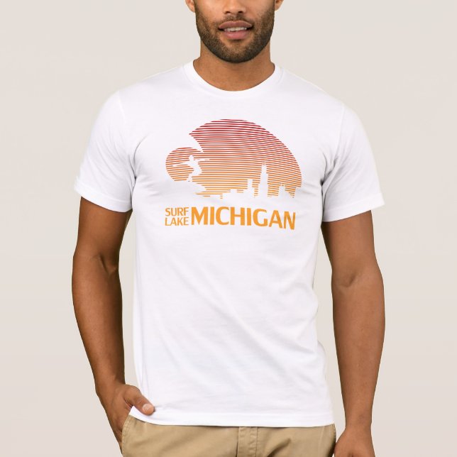 Camiseta Surf o Lago Michigan! (Frente)
