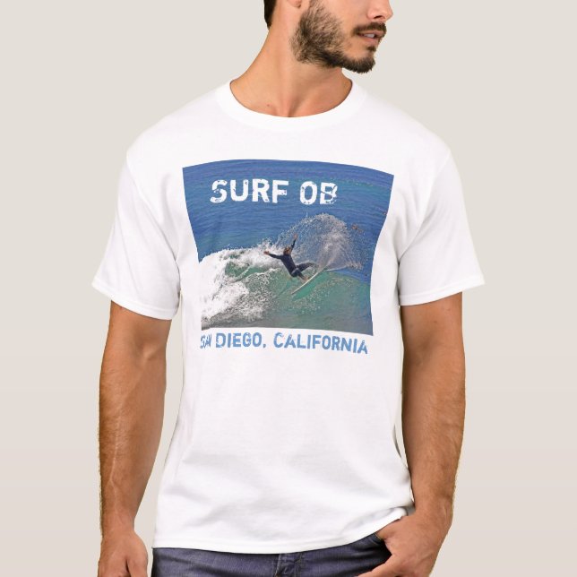 Camiseta Surf OB - San Diego, Califórnia (Frente)