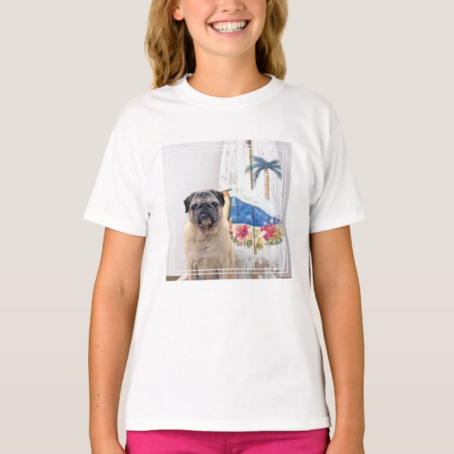 Camiseta Surf Pug (Frente)