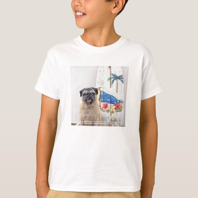Camiseta Surf Pug (Frente)