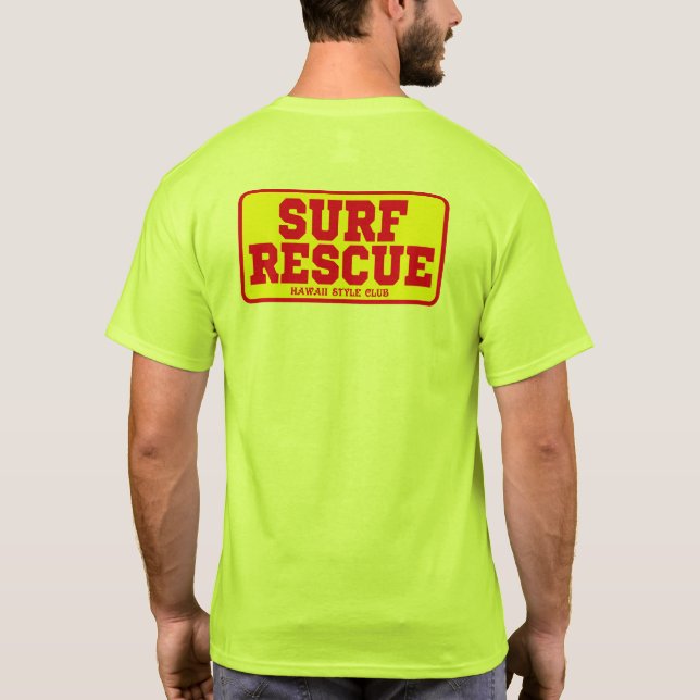Camiseta SURF RESCUE RED back print (Verso)