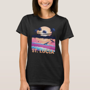 Camiseta Surf retrô Lucia Caribe Souvenir