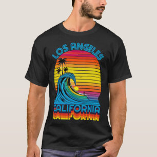 Camiseta Surf Retro Throwback da Califórnia em Los Angeles 