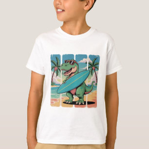 Camiseta Surf Rex - Dino nas ondas