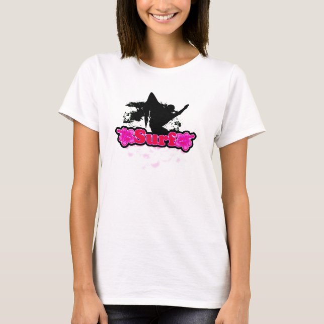Camiseta Surf Rosa (Frente)