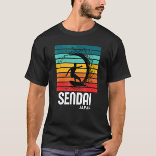 Camiseta Surf Sendai Japão Praia Vintage Retro Surfe