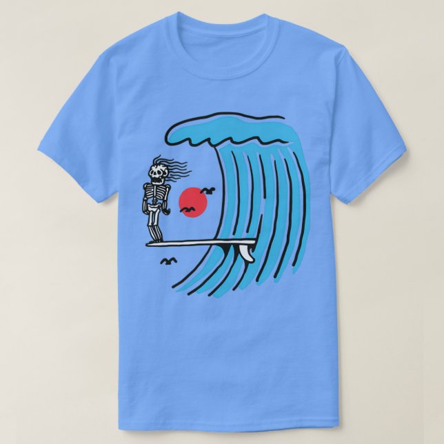 Camiseta Surf Skeleton (Frente do Design)
