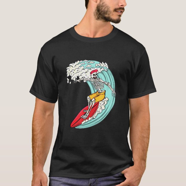 Camiseta Surf Skeleton Surfing (Frente)