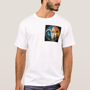 Camiseta Surf Sol Mar Crachá Vintage – Onda do Pôr do Sol d