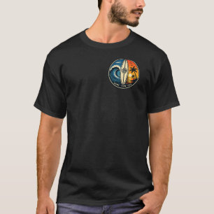Camiseta Surf Sol Mar Crachá Vintage – Onda do Pôr do Sol d