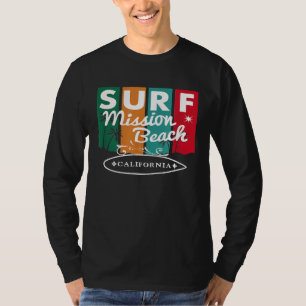 Camiseta Surf Surfboard Mission Beach California - Retro Vi