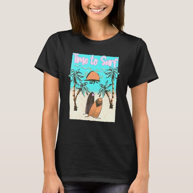 Camiseta Surf Surfing Beach Surfer Vintage Surf (Frente)