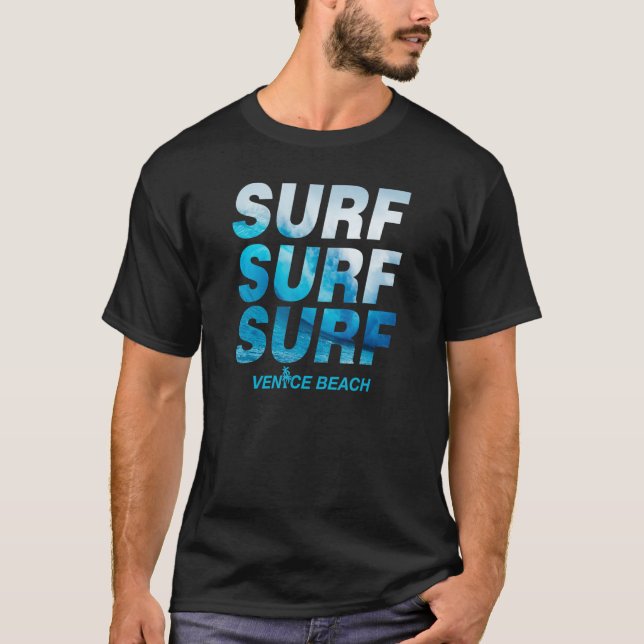 Camiseta Surf Wave Venice Beach Ocean Surfing California Co (Frente)