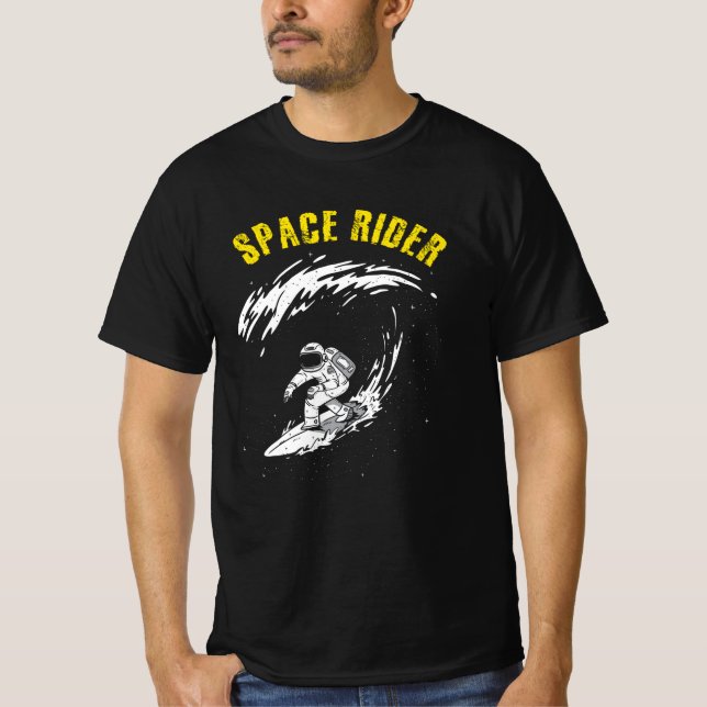 Camiseta Surfando Astronauta Space Rider (Frente)