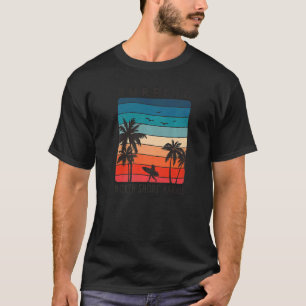Camiseta Surfando em North Shore Havaí Ilha Havaiana Cute S