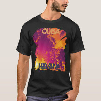 Camiseta Surfando Havana Vacante Cuba Palm tree Ocean Beach