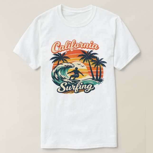 Camiseta Surfando na Califórnia (Frente do Design)