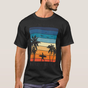 Camiseta Surfando na Praia Waikiki Palmeira Havaiana 70s Su