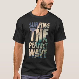 Camiseta Surfando No Perfeito Desenho De Ondas Inspiraciona