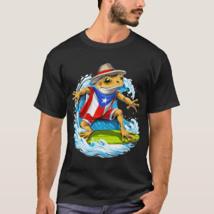 Camiseta Surfando o Sapo Coqui de Porto Rico
