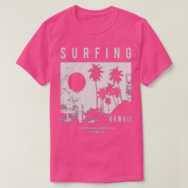 Camiseta Surfando presente de hawaii para surf de amor (Frente do Design)