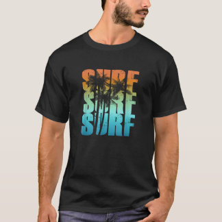 Camiseta Surfando Sunset Palm Tree Legal Summer VacMen