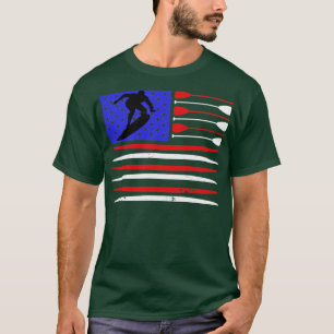 Camiseta Surfão de Navegação com Bandeira dos EUA