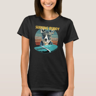 Camiseta Surfar Buddy e Sweet Corgi adoram surfar