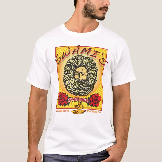 CAMISETA SURFAR DO ENCINITAS CALIFÓRNIA DO SWAMI (Frente)