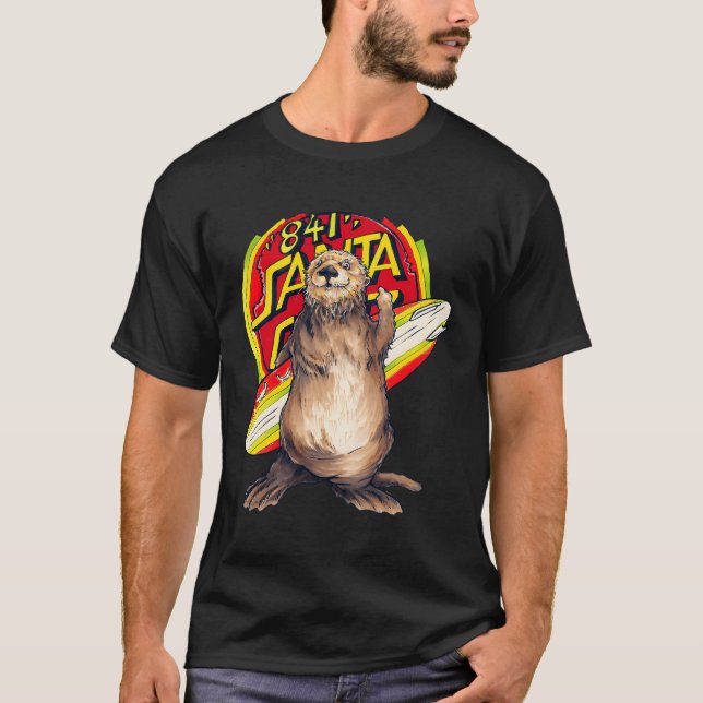 Camiseta Surfar em 841 Otter My Way Dude California Ott (Frente)