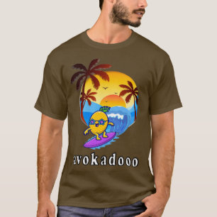 Camiseta surfar em abacate fofo amante clássico do abacate 