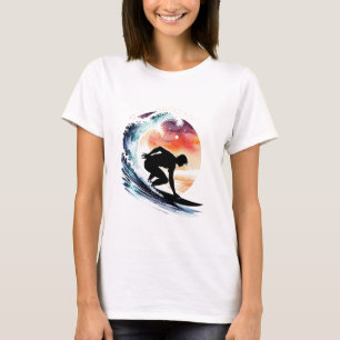 Camiseta Surfar em Aquarelas