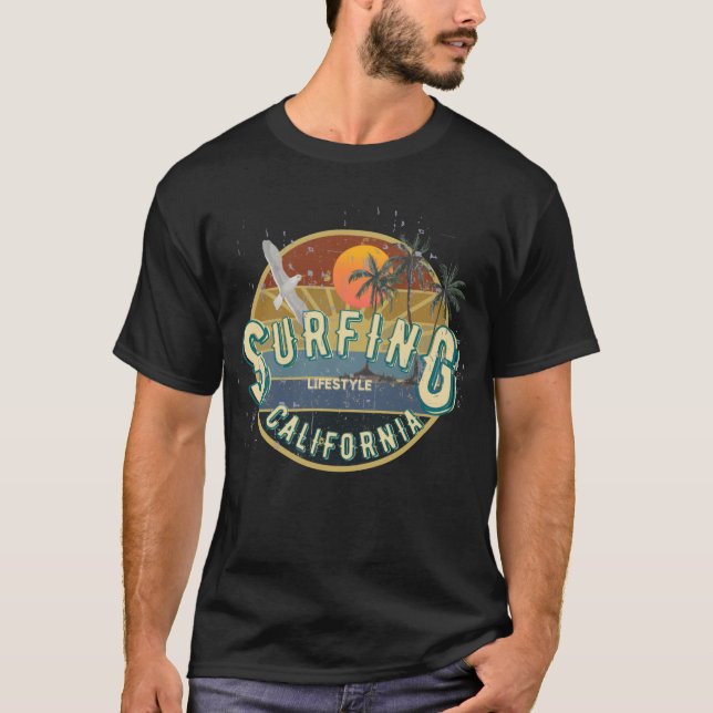 Camiseta Surfar na Califórnia (Frente)