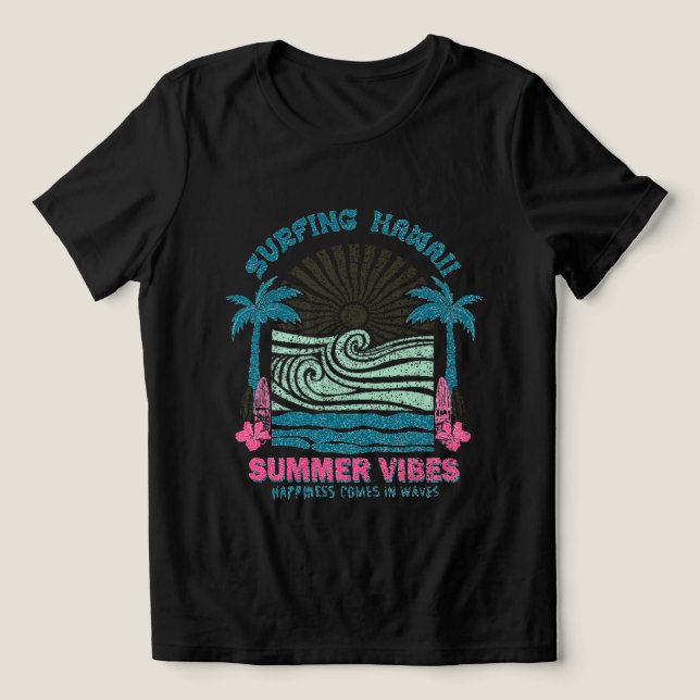 Camiseta Surfar no Havaí (Design frontal)