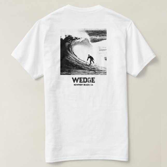 Camiseta Surfar no WEDGE, Newport Beach, Ca  (Verso do Design)