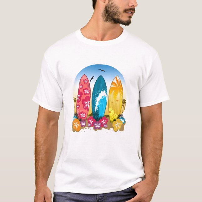 Camiseta Surfboard Beach (Frente)