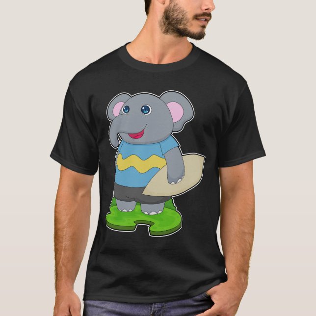 Camiseta Surfboard de elefante (Frente)