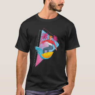 Camiseta Surfboard Ondas Navegando Palmeiras Tropicais