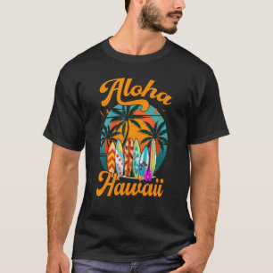 Camiseta Surfboard Retro Havaiano Aloha Hawaii Island Surfe