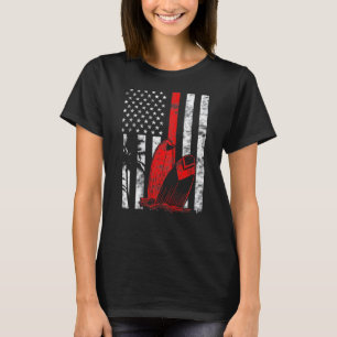 Camiseta Surfboard Surf fino linha vermelha bandeira americ