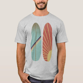 Camiseta Surfboard Vermelha e Azul com Imagem Retroativa le