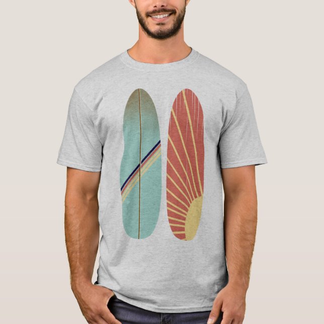 Camiseta Surfboard Vermelha e Azul com Imagem Retroativa le (Frente)