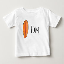 Surfboard Watercolor com nome personalizável