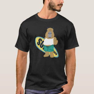 Camiseta Surfboard Wild Animal Surfing Beach Sunset