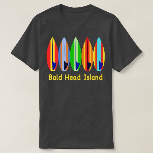 Camiseta Surfboards da Ilha Bald Head (Frente do Design)