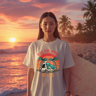 Camiseta Surfe a Onda da Vida Surfando  | Mar Motivacional