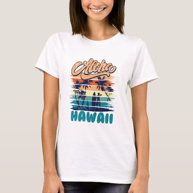 Camiseta Surfe - Aloha Havaí (Frente)