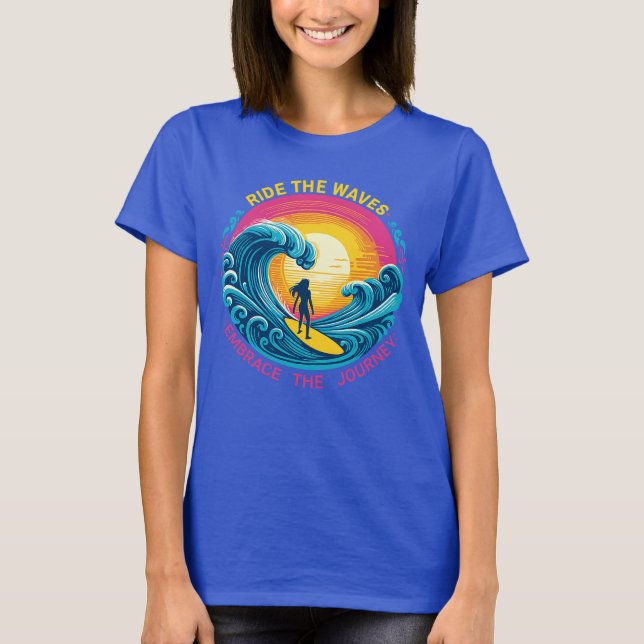 Camiseta Surfe as Ondas, Abrace a Jornada (Frente)